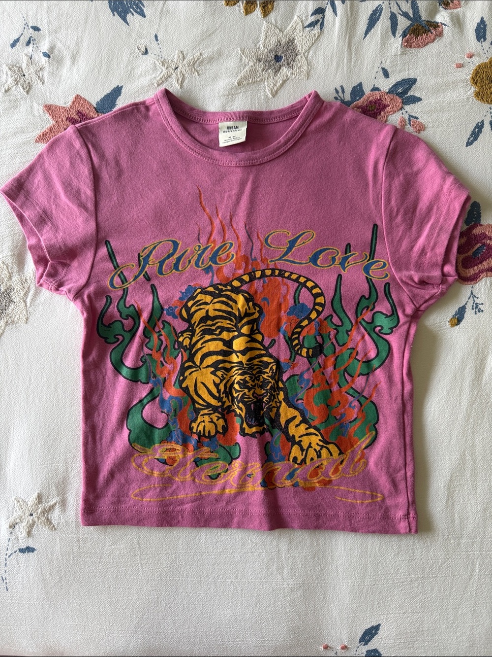 Pure Love Pink Tiger Graphic Tee